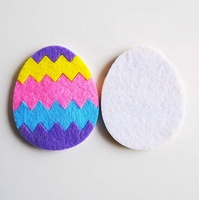 Décoration de Pâques Joyeuse Œufs de Pâques en Feutre pour Mur Porte Fenêtre Albums de Scrapbooking Autocollants Décoratifs