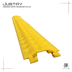 Rubber floor guardian <strong>cable</strong> <strong>protector</strong> JUSTRY <strong>indoor</strong> ground safety rubber <strong>cable</strong> cover <strong>protector</strong>  ramp humps js-d01007 - Product Image 1