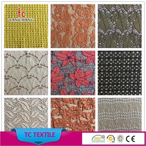 Desain mewah rajutan kabel nilon katun renda kain gaun kain renda untuk pakaian LSML3005 - Product Image 6