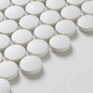 Carrelage en céramique de forme ronde en forme de penny pour salle de bain, finition mate blanche, <span class=keywords><strong>antidérapant</strong></span>, 19 mm, pour <span class=keywords><strong>sol</strong></span> - Product Image 2