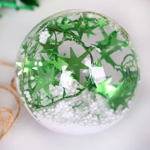 <span class=keywords><strong>Boule</strong></span> <span class=keywords><strong>de</strong></span> verre pare-balles, 50 pièces, ornements transparents <span class=keywords><strong>de</strong></span> noël, objets artisanaux remplis <span class=keywords><strong>de</strong></span> neige artificielles et <span class=keywords><strong>de</strong></span> l'herbe - Product Image 2