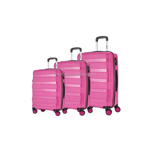 Bagasi Pabrik Pasokan 3 Sepotong PP Spinner Roda Super Light Hard <span class=keywords><strong>Case</strong></span> Tangan Kota Tren Travel <span class=keywords><strong>Trolley</strong></span> Luggage Set - Product Image 3