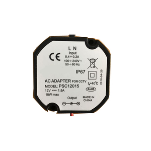 Winbo อะแดปเตอร์แปลงไฟสำหรับกล้องวงจรปิดใช้กลางแจ้ง, IP67อะแดปเตอร์แปลงไฟ AC DC 12V 1A 12W - Product Image 4