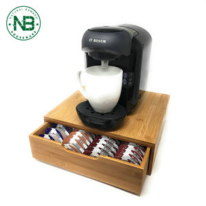 Cajón de cápsulas de café de bambú, organizador de almacenamiento de cápsulas de café, soporte para cápsulas de café - Product Image 5