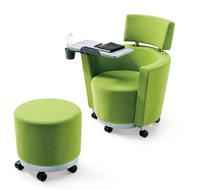Chaise d'école ergonomique avec tablette d'écriture, design unique, haute qualité, moderne, dossier bas, haute densité, avec support pour tablette et ordinateur portable