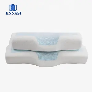 Hot bán <span class=keywords><strong>visco</strong></span> đàn hồi Bộ nhớ bọt cổ gối Hình dạng đường viền làm mát <span class=keywords><strong>Gel</strong></span> cổ tử cung gối cho dạ dày, trở lại, bên ngủ - Product Image 4