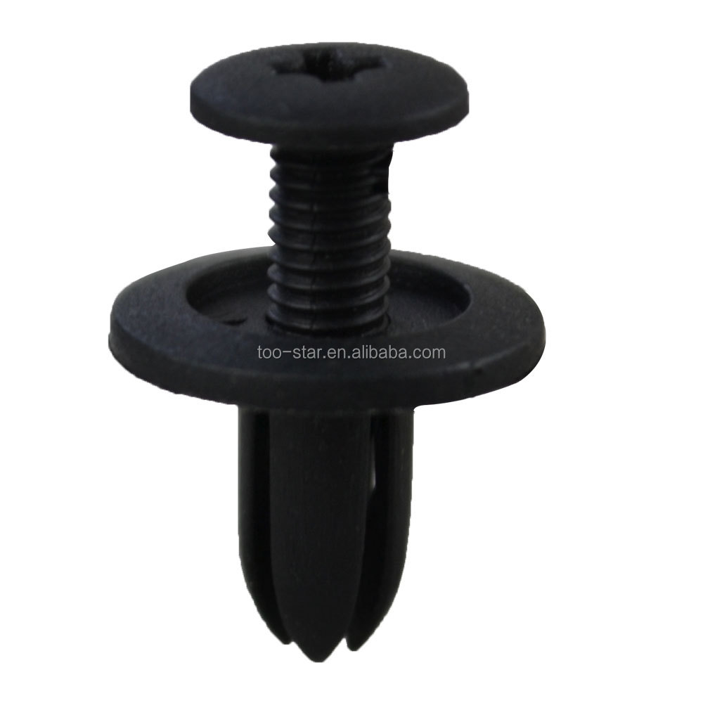 100 шт./пакет Универсальный черный 6 мм пластик Fender зажимы для автомобиля пуш-ап бампер Крепеж заклепки зажимы