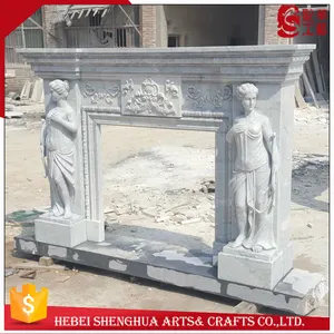 प्राकृतिक संगमरमर चिमनी <span class=keywords><strong>Mantel</strong></span> इनडोर पत्थर चिमनियों - Product Image 4