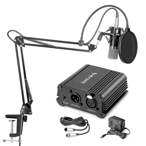 2023 Equipamento Doméstico De Estúdio De Gravação Bm800 Microfone Ktv Karaoke Telefones Inteligentes Vlogging Kit Equipamento De Radiodifusão Com Fio 70 Db