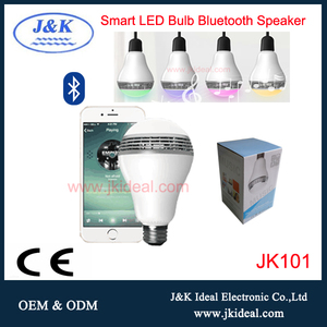 Jk101 caliente venta llevó la lámpara altavoz bluetooth e27 <span class=keywords><strong>CE</strong></span> - Product Image 1