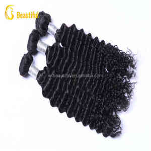 100 por ciento Remy que teje enredo del pelo humano libre, Malasia onda profunda hermosa pelo para las mujeres - Product Image 3