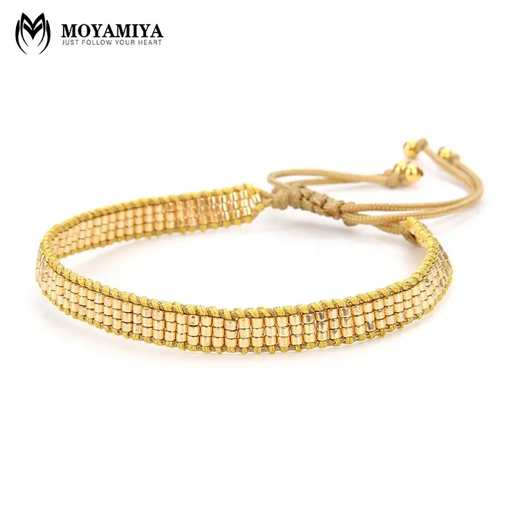 Moyamiya minimalist jewelry miyuki seed bead handwoven pure color beaded bracelet women men unisex jewellery