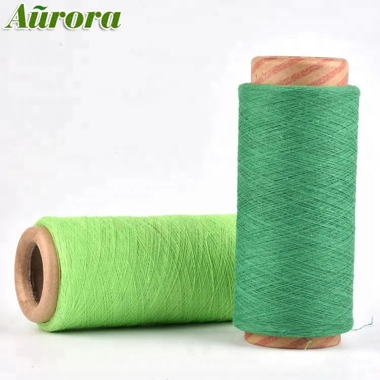 Fabrication professionnelle vert recyclé oe fil tc Ne 19S ramie mélangé chaussettes fil