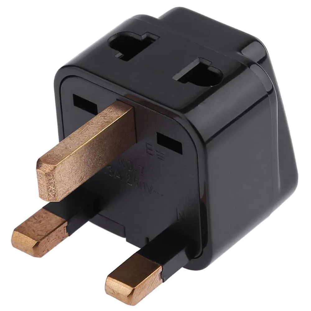 AC Power Adapter Converter US AU EU Socket Gold Copper Metal UK Plug