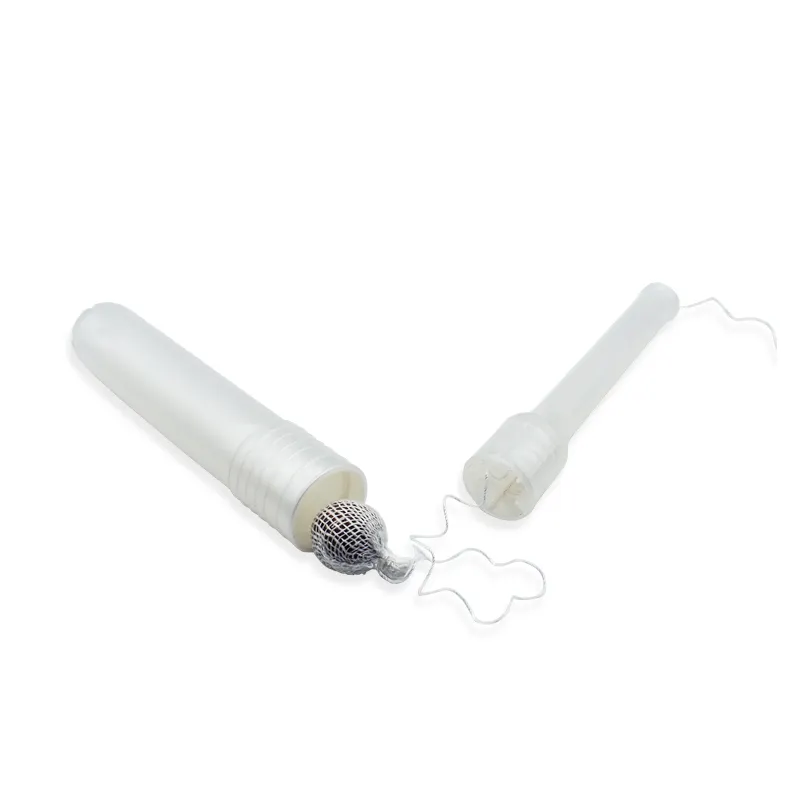 Suave cómodo aplicador de plástico para tampón conveniente sanitarias aplicador vaginal desechables
