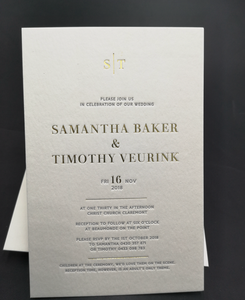 Carte d'invitation de mariage 2026 avec <span class=keywords><strong>impression</strong></span> dorée à chaud, fabriquée en carton ondulé, papier kraft, papier offset, carton - Product Image 4