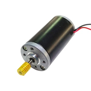 Motor eléctrico de 24V CC con conmutación de cepillo Construcción de imán permanente de 8000 Rpm para cortina eléctrica y actuador lineal - Product Image 1