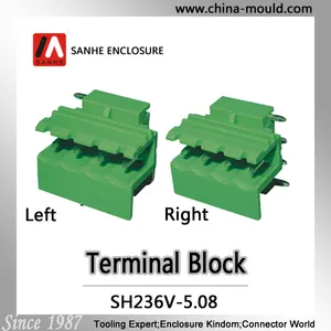 Sanhe Fabricação conector bloco terminal pluggable 5.0 milímetros