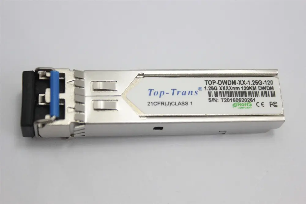1000BASE-EZX 1.25G DWDM SFP C17-C61 120KM SMF Optical Transceiver