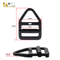 Boucle de ceinture triangulaire décontractée et tendance de 1,5 pouce, accessoires de ceinture pour vêtements, boucle en alliage de zinc pour ceinture de sac à dos tactique, 38 mm
