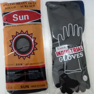 SUN Brand Gloves Long Latex Gloves Guantes De Latex Heavy Duty Chemical Industrial Gloves Safety