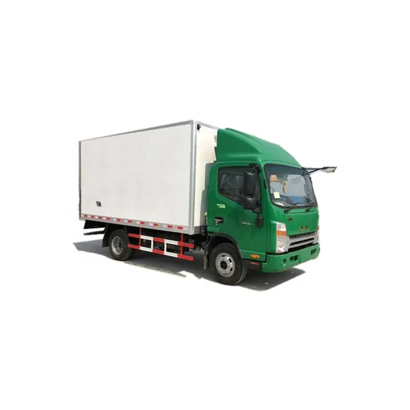 5 Tons Refrigerated Truck Cooling Van Truck For Fresh Meat Fish reefer van 4.2meters van box