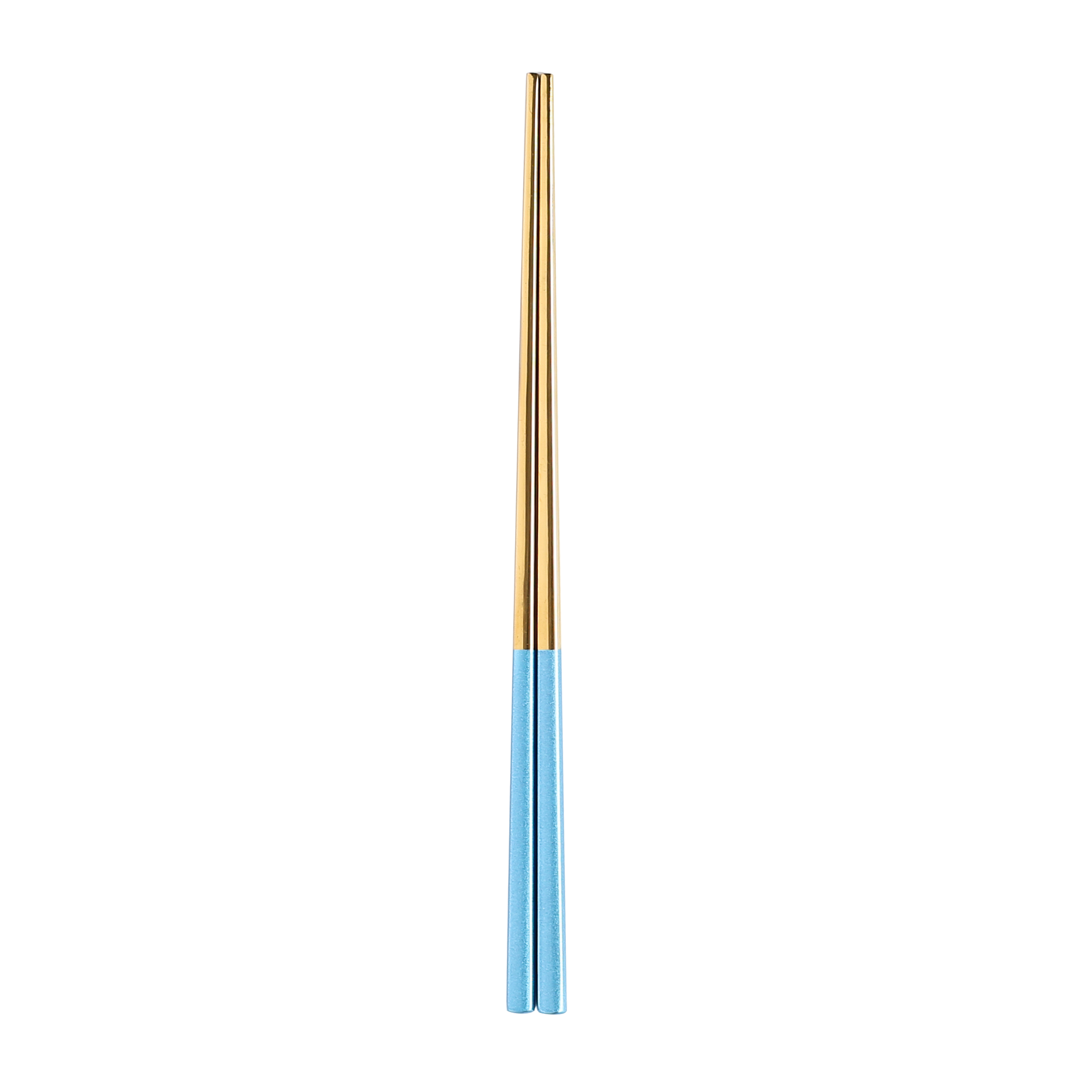 Palillos de oro azul cielo