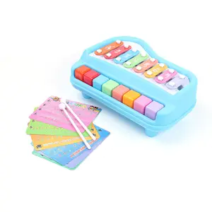 Intellectual development toy musical learning plastic 8 keys lovely xylophone music toy for kids