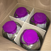 Grand pot à cornichons en verre de 20 L avec couvercle, large ouverture, couvercles en plastique étanches avec bec verseur