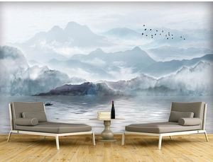 Nuovo stile Cinese pittura di paesaggio decorativa della parete del panno murale - Product Image 4