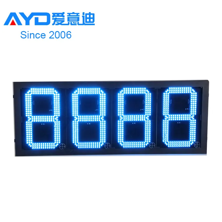 12 Inch Wholesale LED Gas Price Signs 7 Segment IP65 Outdoor Use LED Gas Price Display Board