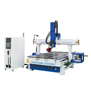 Roteador 1530 1325 da carpintaria da máquina de esculpir madeira do cnc de 4 eixos de alta classe com eixo giratório do eixo 180 graus