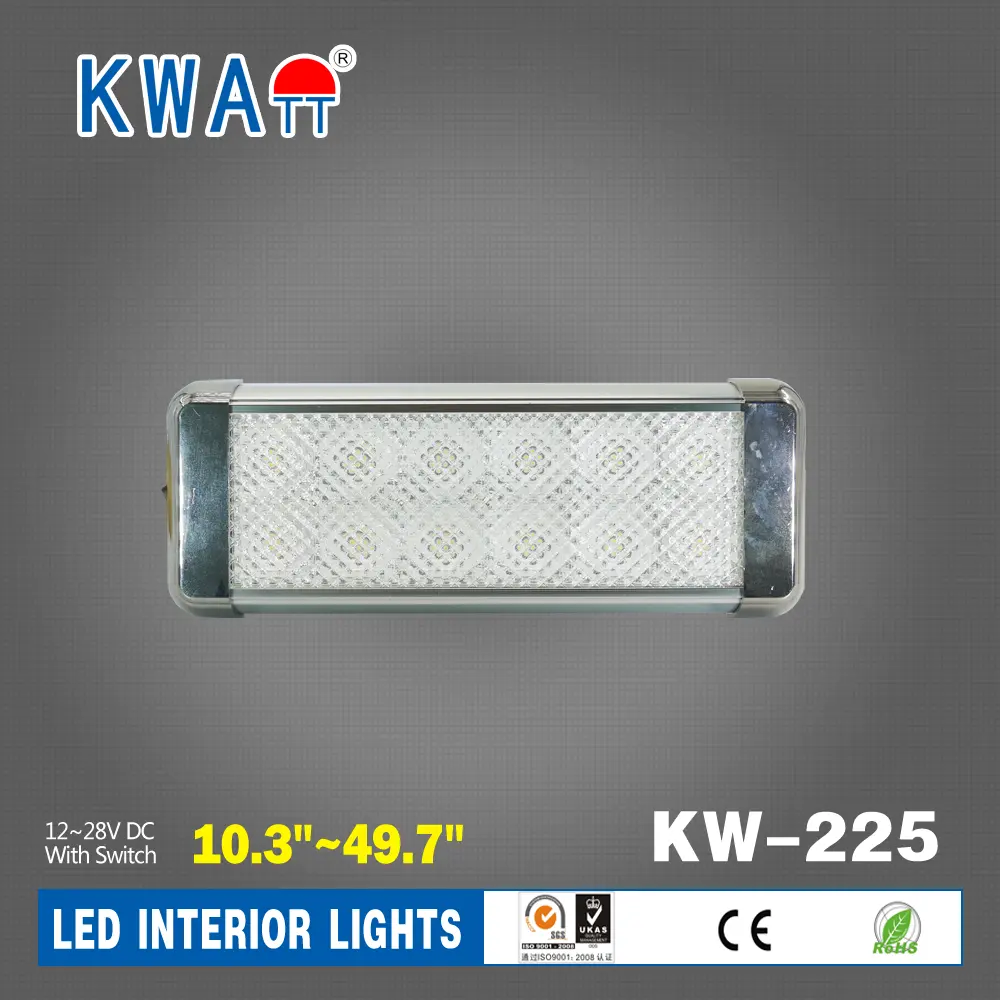 Factory Modern High Quality Newest 12-24V Rectangle Vehicle車12個LED Interior LightsためCarS、Cabin、RV With CE RoHS