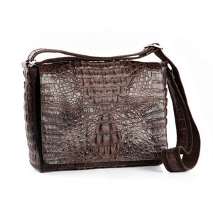 Moda de piel de cocodrilo genuino hombre de negocios messager bolsa marrón hechos a <span class=keywords><strong>mano</strong></span> oem odm - Product Image 2
