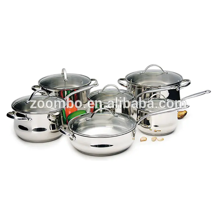 Factory Wholesale kitchen Cookware Long handle glass lid silver milk pot induction gas skillet stainless steel cooking pot
