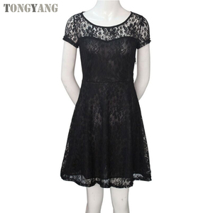 TONGYANG abito da donna elegante in pizzo dolce scava fuori abiti da principessa Slim Sexy da festa - Product Image 4