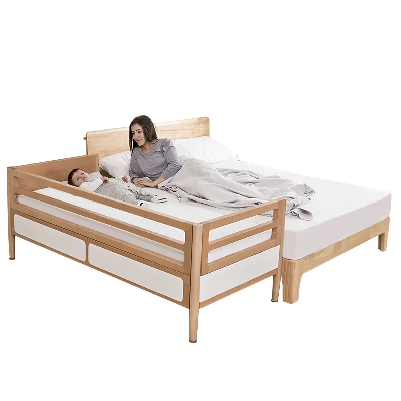 Environmentally Friendly Multifunctional Crib guangzhou new born baby wooden children bed double size wood storage cots