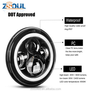 Super brillante 100 W 7 "<span class=keywords><strong>Jeep</strong></span> faros LED RGB Ángel ojos Bluetooth Control para <span class=keywords><strong>jeep</strong></span> <span class=keywords><strong>Hummer</strong></span> <span class=keywords><strong>H4</strong></span> a H13 enchufe - Product Image 5