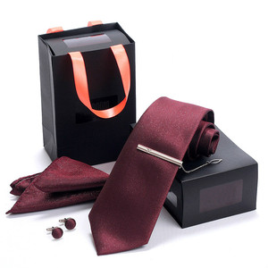 LELE M-103 Rouge Floral Bande Cravate Qualité Hommes Cravates En Soie Sur Mesure Logo Cravate avec Boîte-Cadeau - Product Image 3
