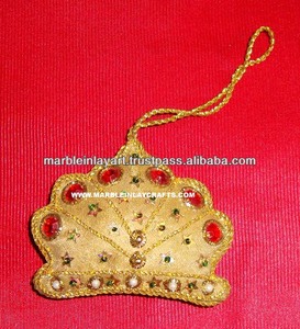 Zari Embroidery Christmas <b>Tree</b> <b>Ornaments</b> - Product Image 1