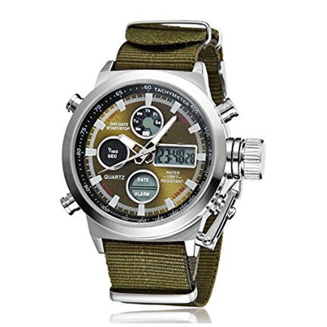 OEM Analog Digital Watch Luminous Hands Quartz Digital Multifunction Display for Men