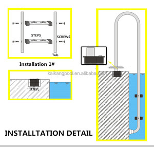 Escaleras de piscina de acero inoxidable, 2/ 3/ 4/ 5 escalones, equipamiento y accesorios para piscinas - Product Image 4