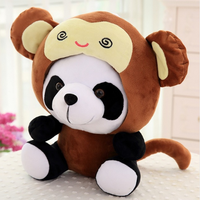 Peluche Panda du Zodiaque Chinois Kawaii, Jouet en Peluche Doux, Animaux en Peluche, Souris, Vache, Chien, Lapin, Poupée en Peluche, Cadeau Mignon pour Enfants