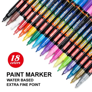 定制ZEYAR优质丙烯酸油漆笔，水基，超精细点，尼龙尖端无臭，无酸安全，不透明墨水