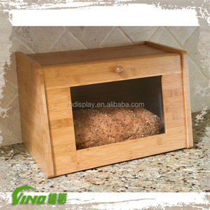 Làm bằng tay hiện đại bằng gỗ bánh mì khay với rõ ràng <span class=keywords><strong>Acrylic</strong></span> hiển thị đứng tùy chỉnh Countertop lưu trữ chủ sở hữu cho siêu thị sử dụng - Product Image 3