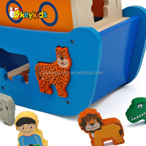 Wholesale Educational Boat Toy Kids Wooden Noah's Ark Toy with Animals <strong>Shape</strong> <strong>Blocks</strong> W12D085 - Product Image 5