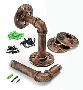 Industrial Rustic Copper Pipe Floating adjustable pipe Shelf bracket