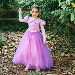 Disfraz de Princesa <span class=keywords><strong>Rapunzel</strong></span> de <span class=keywords><strong>Enredados</strong></span> para Niñas, Vestido de Fiesta, Disfraz de Halloween, Ropa de Fiesta para Niñas - Product Image 2