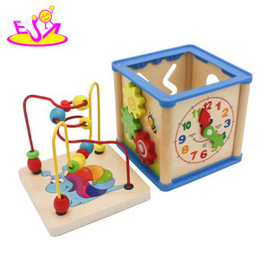 Nouvelle arrivée 5 dans 1 multi-fonction jouets en bois <span class=keywords><strong>poste</strong></span> d'activités pour enfants W11B201 - Product Image 5