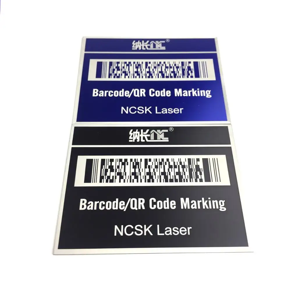 Laser-markering Metalen Huis Deur Naam Platen Aluminium Roestvrij Staal Naamplaat Met Logo / Qr Code / Bar Code